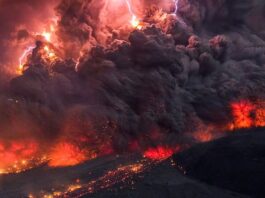 cómo escapar de un volcán en erupción